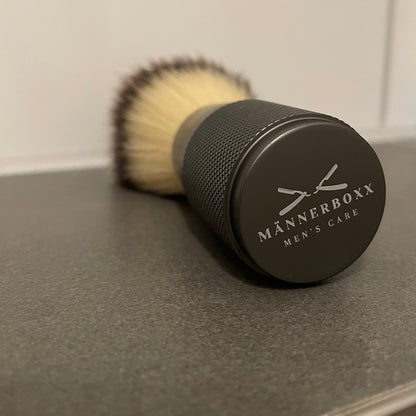 Detailaufnahme des ekovita Rasierpinsels mit weichen Borsten, ideal für Rasierschaum.