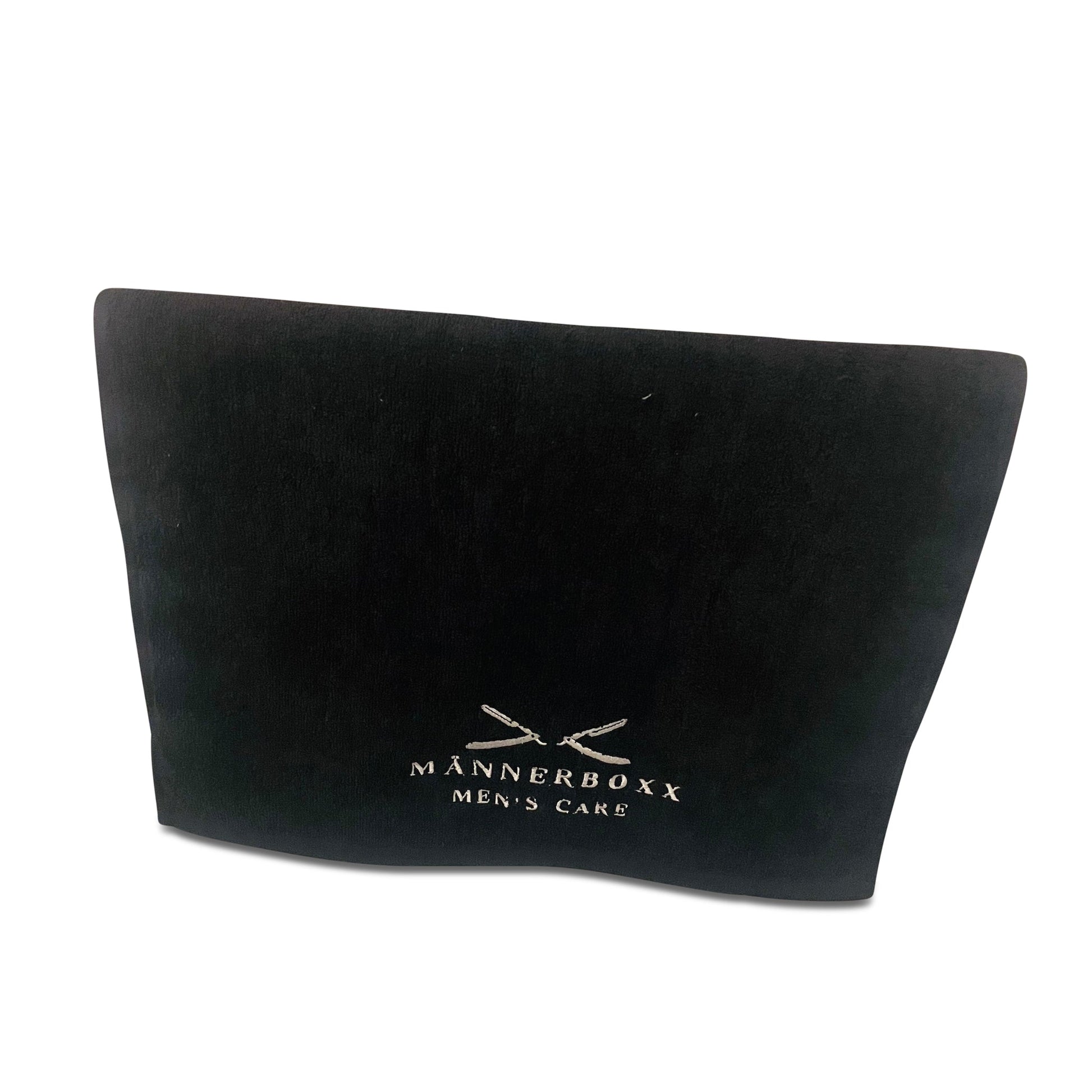 Verpackung des Rasiertuchs von Männerboxx, perfekt als Geschenk für Männer.