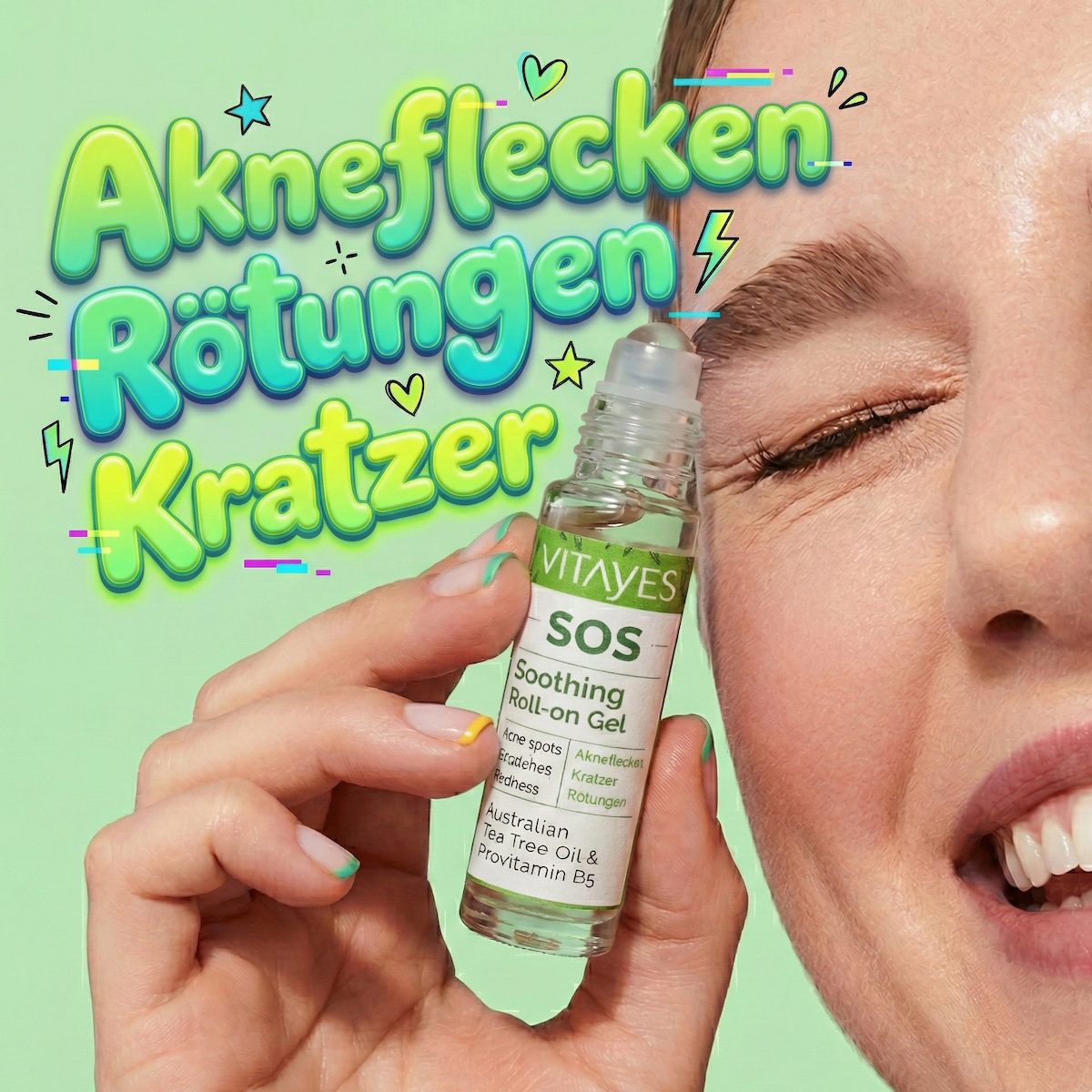 Teebaumöl SOS Serum in eleganter Tropfflasche ｜ Effektive Hilfe gegen Hautunreinheiten von ekovita