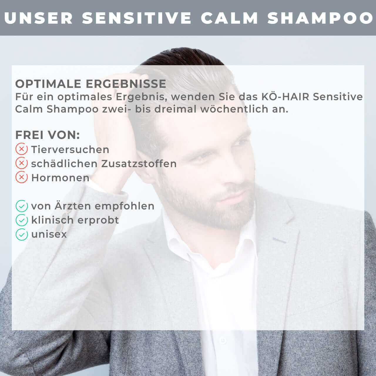 Öffnen der Flasche des Sensitive Calm Shampoos, bereit für die Anwendung auf empfindlichem Haar.