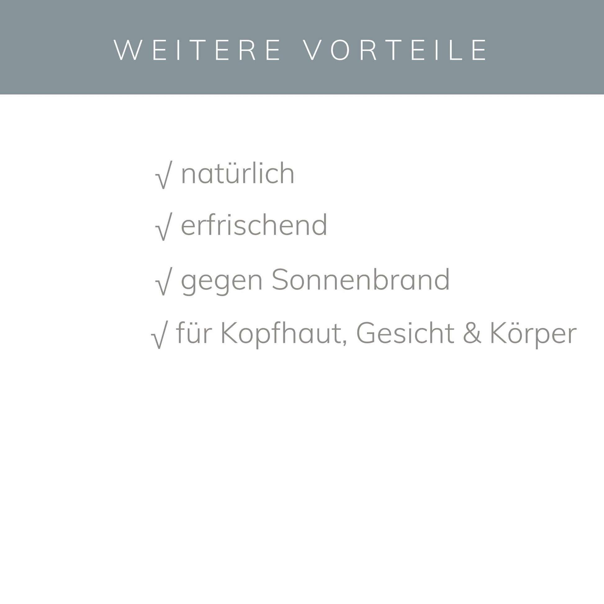 Detailaufnahme der sprühenden Textur des Aloe Vera Sprays auf der Haut