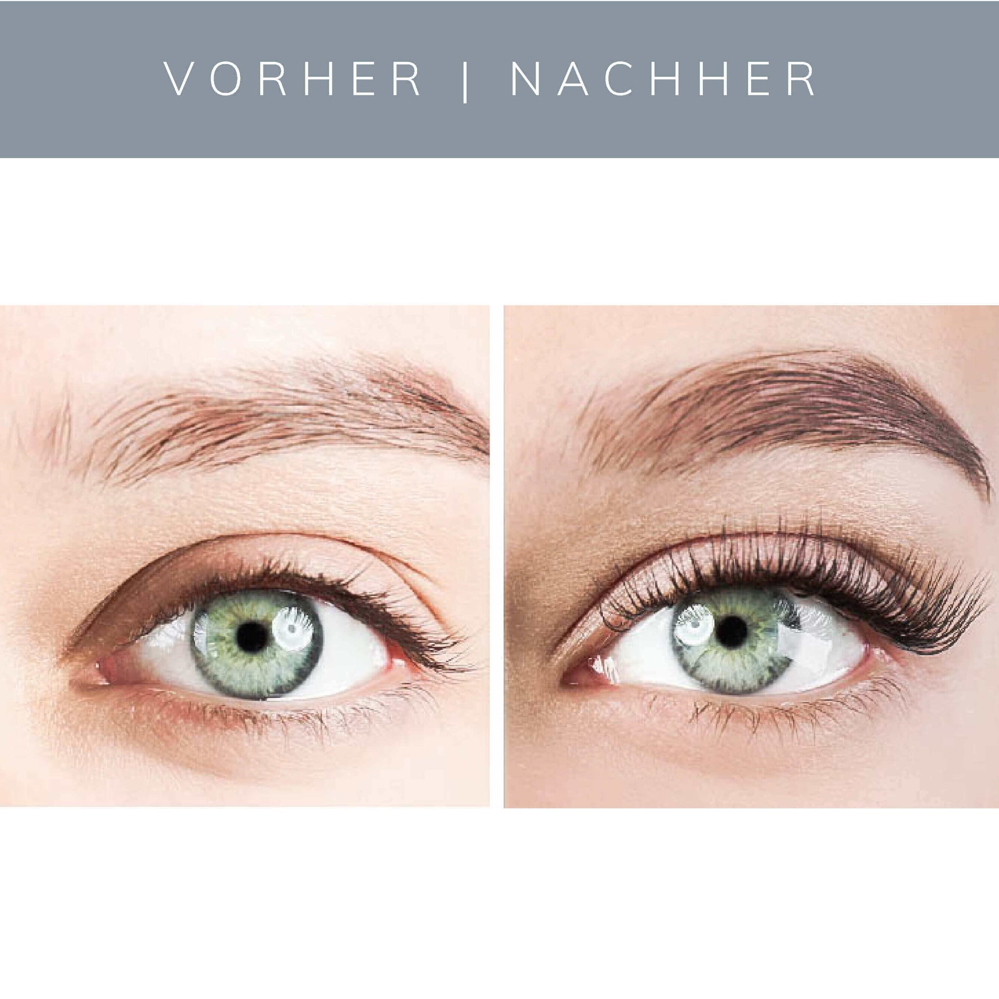 Detailansicht des KÖsmetik Wimpernserums in stylischer Pipettenflasche für gezielte Anwendung.