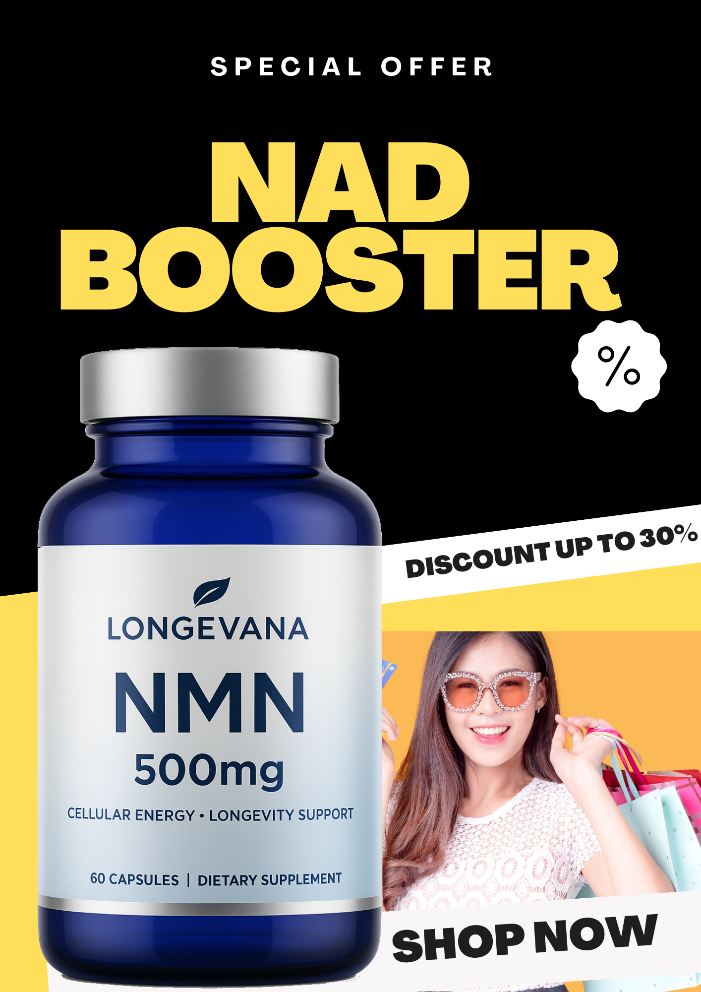 Anwendung von Longevana NMN 500mg als Teil einer täglichen Vitalitätsroutine