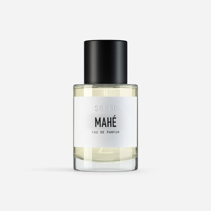 MAHÉ Eau de Parfum von ekovita in eleganter Flasche, Premium Duft für Unisex-Anwendung.