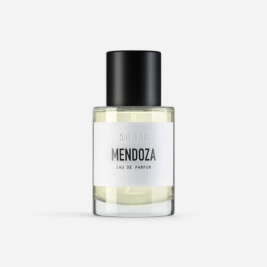 MENDOZA Eau de Parfum von sober in edler Flasche, unisex Duft mit Kirsche und schwarzem Tee.