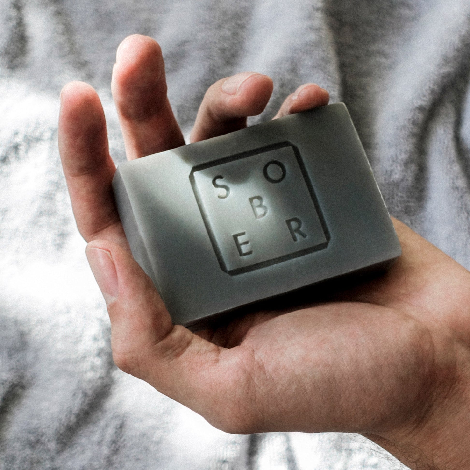 Ökologische Verpackung der sober Seife, umweltfreundlich und nachhaltig.