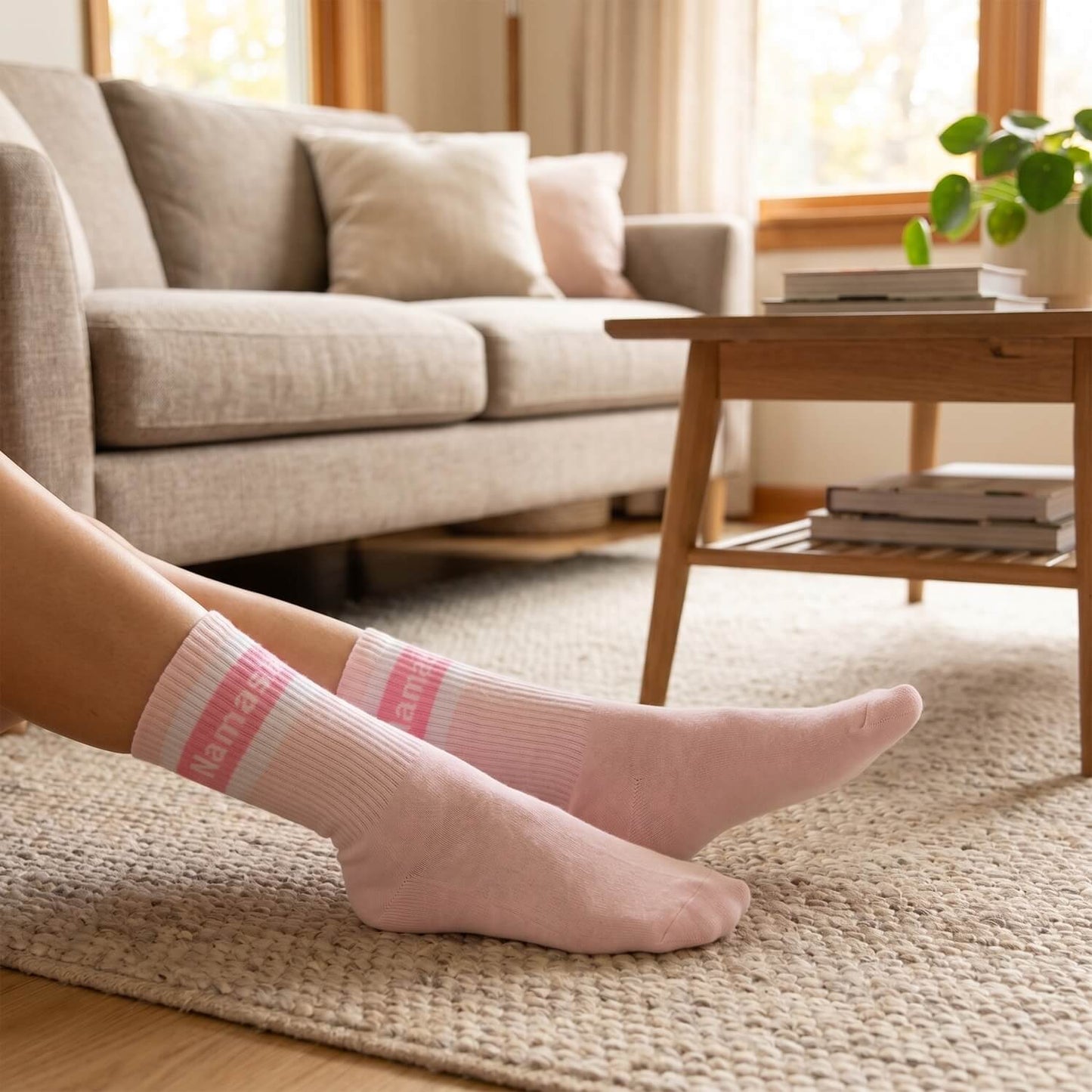 Socken mit Yoga-Motiv in 2 Varianten: Namasté Pink | Inhale Exhale