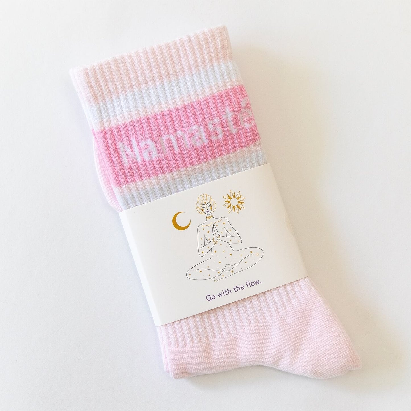 Socken mit Yoga-Motiv in 2 Varianten: Namasté Pink | Inhale Exhale