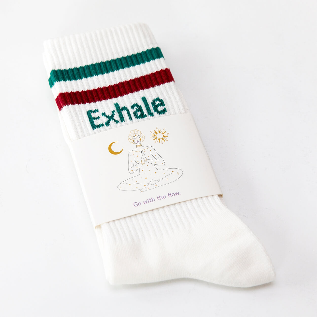 Socken mit Yoga-Motiv in 2 Varianten: Inhale Exhale | Namasté