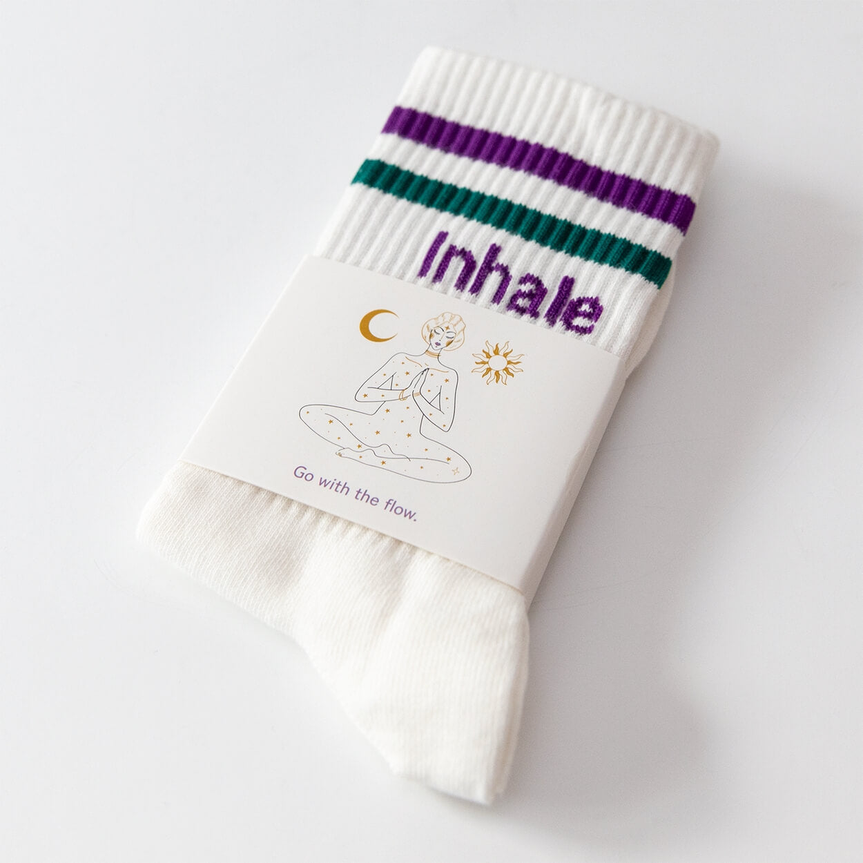 Socken mit Yoga-Motiv in 2 Varianten: Namasté Pink | Inhale Exhale