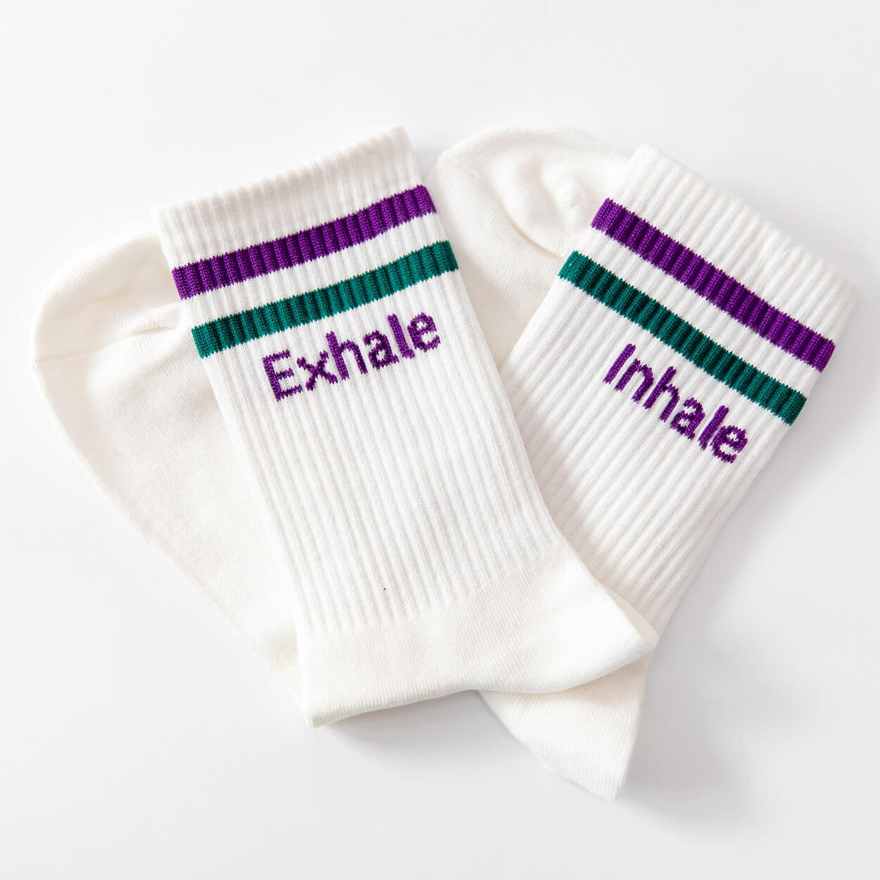 Socken mit Yoga-Motiv: Inhale Exhale | Namasté | 3 Farben