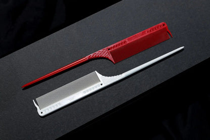 JRL Pin Tail Comb in der Verpackung, zeigt die Marke hairOne und die umweltfreundliche ekovita-Option.