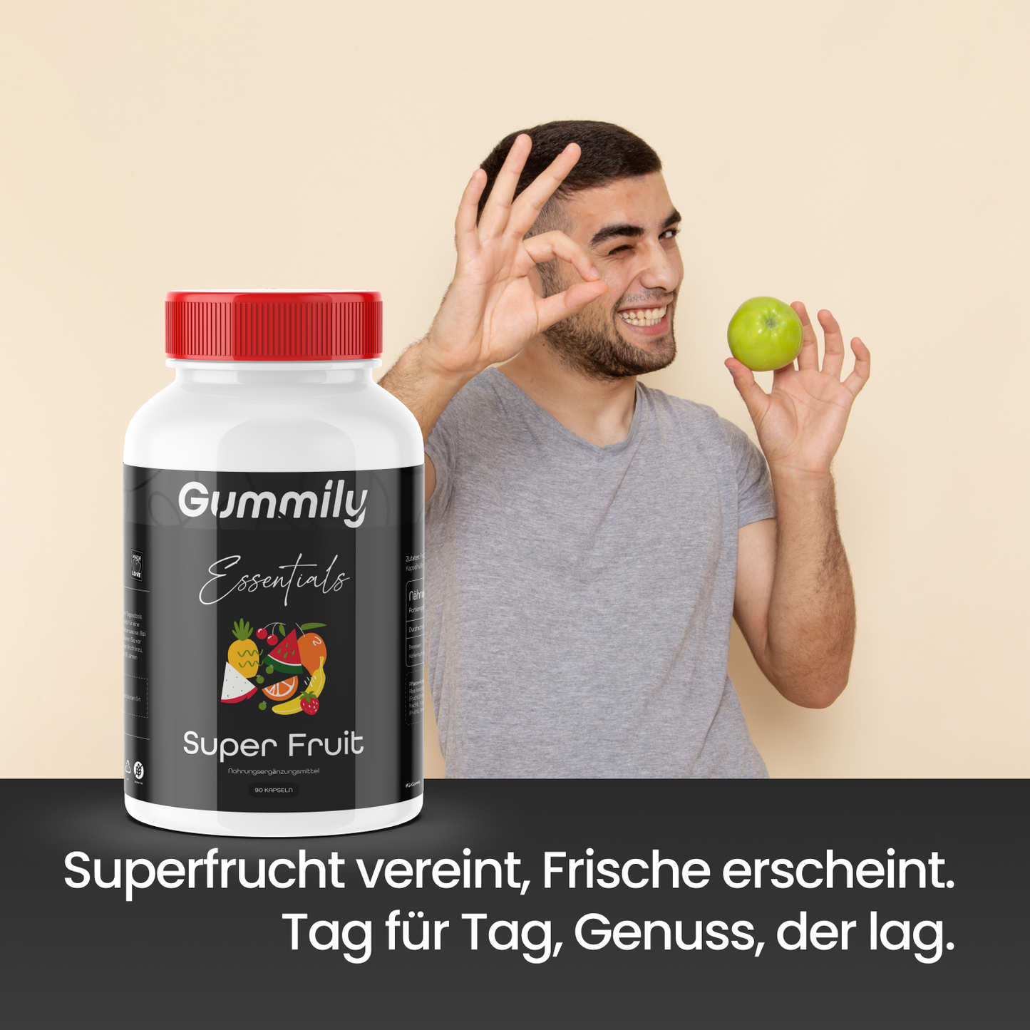 Super Fruit Komplex Kapseln – 17 Früchte, 2010 mg