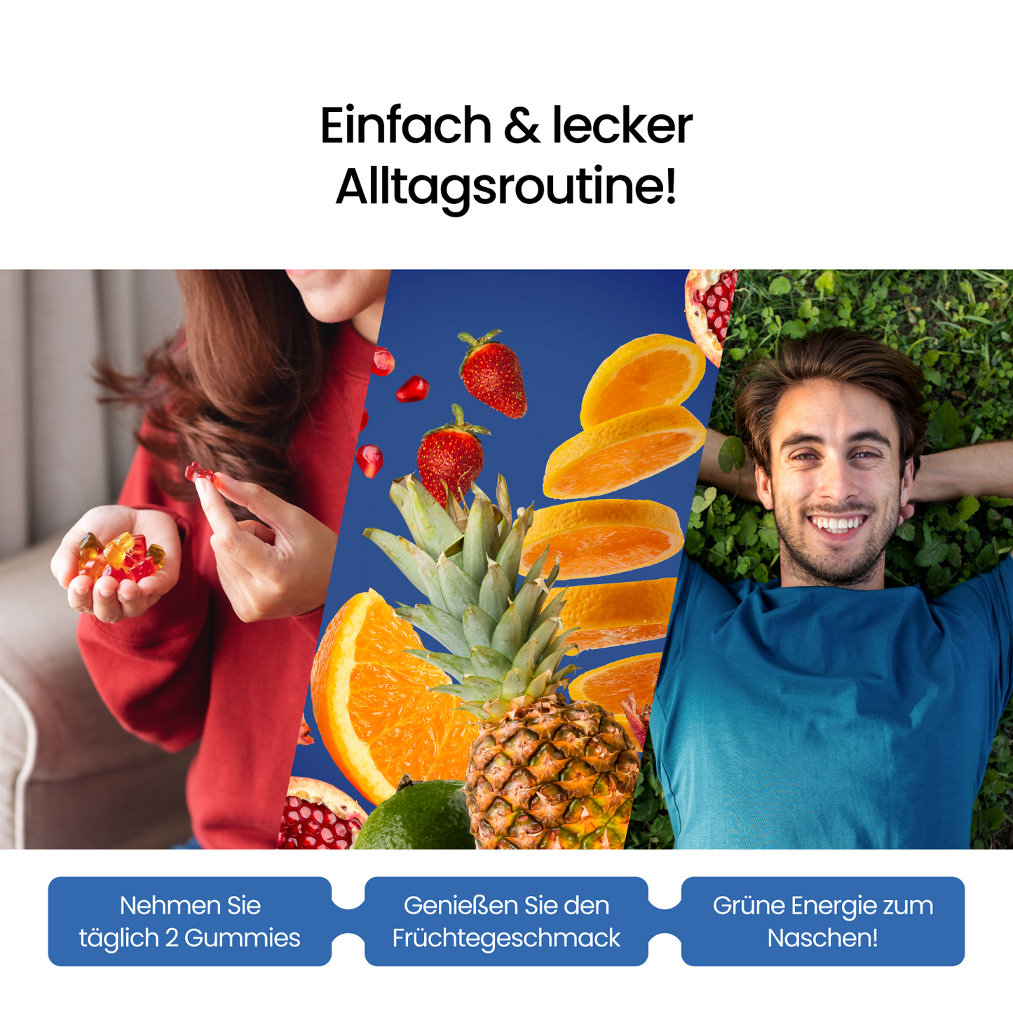 Superfruit Gummibärchen mit Vitamin C, A, E & Zink