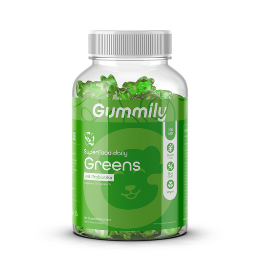 Grünes Superfood Gummibärchen mit Vitamin C & Zink – Apfel