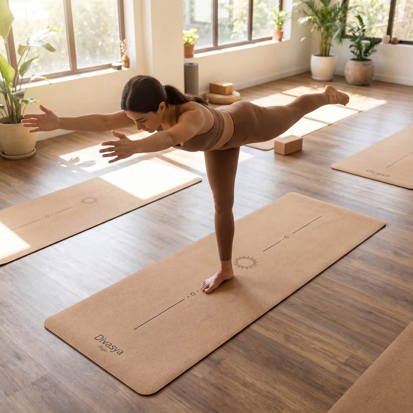 Leichte Kork Yogamatte: rutschfest, dämpfend & nachhaltig | Blume des Lebens