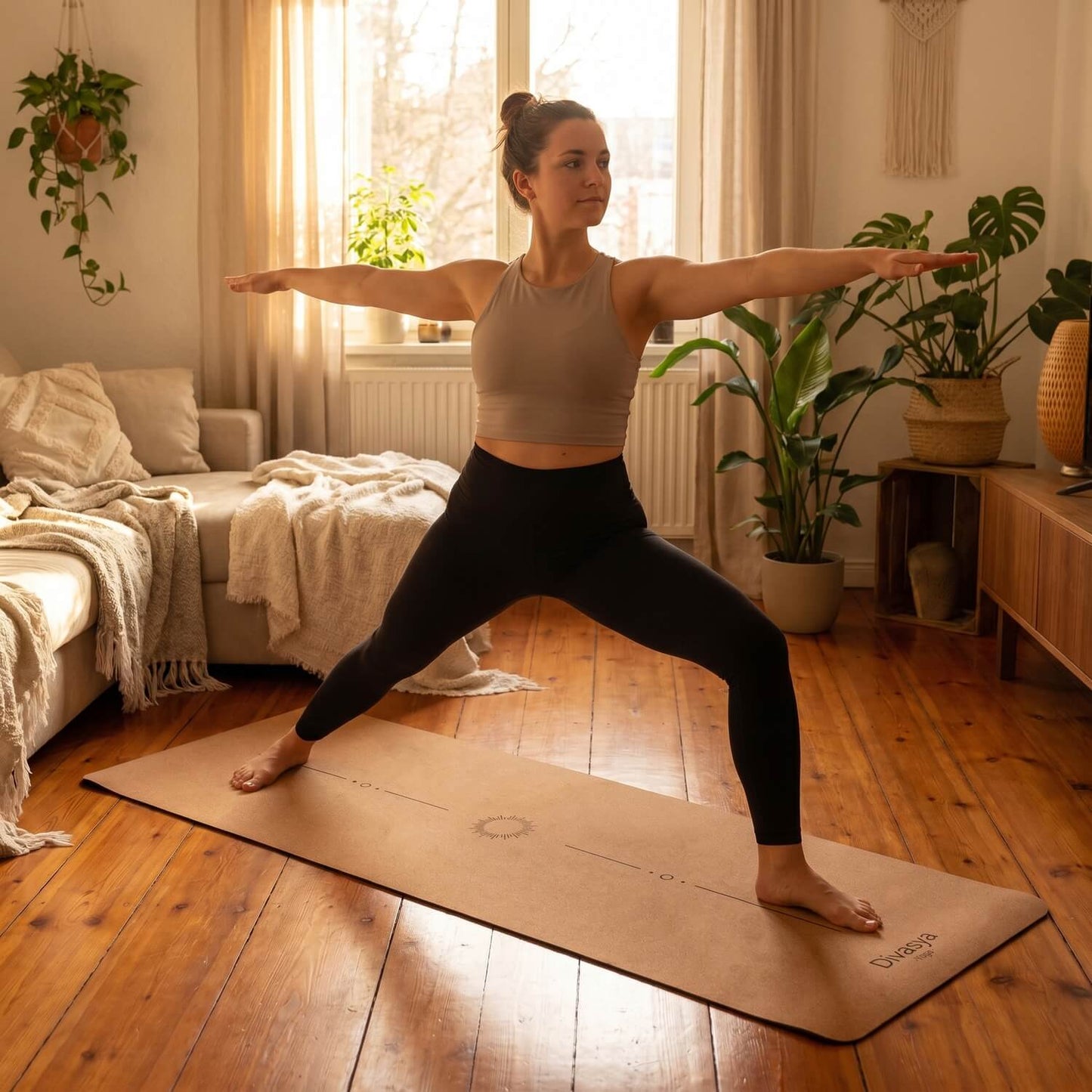Leichte Kork Yogamatte: rutschfest, dämpfend & nachhaltig | Cosmic Soul