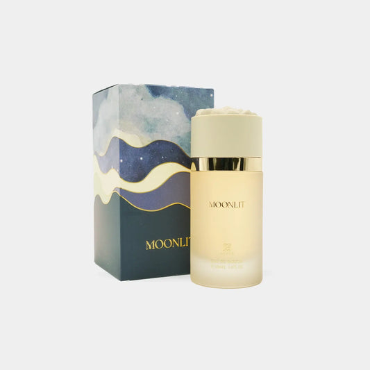 Moonlit Eau de Parfum von Ahmed Al Maghribi in eleganter 100ml Flasche, ideal für Liebhaber luxuriöser Düfte.