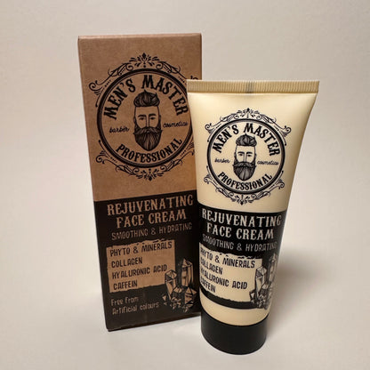 Anwendung der Hyaluron Gesichtscreme für Männer von Männerboxx, sorgt für frische und geschmeidige Haut.