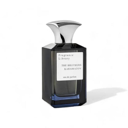 Elegante Flasche des The Brothers Karamazov Eau de Parfum von BLACK ELIXIR, unisex Duft mit intensiven Aromen.