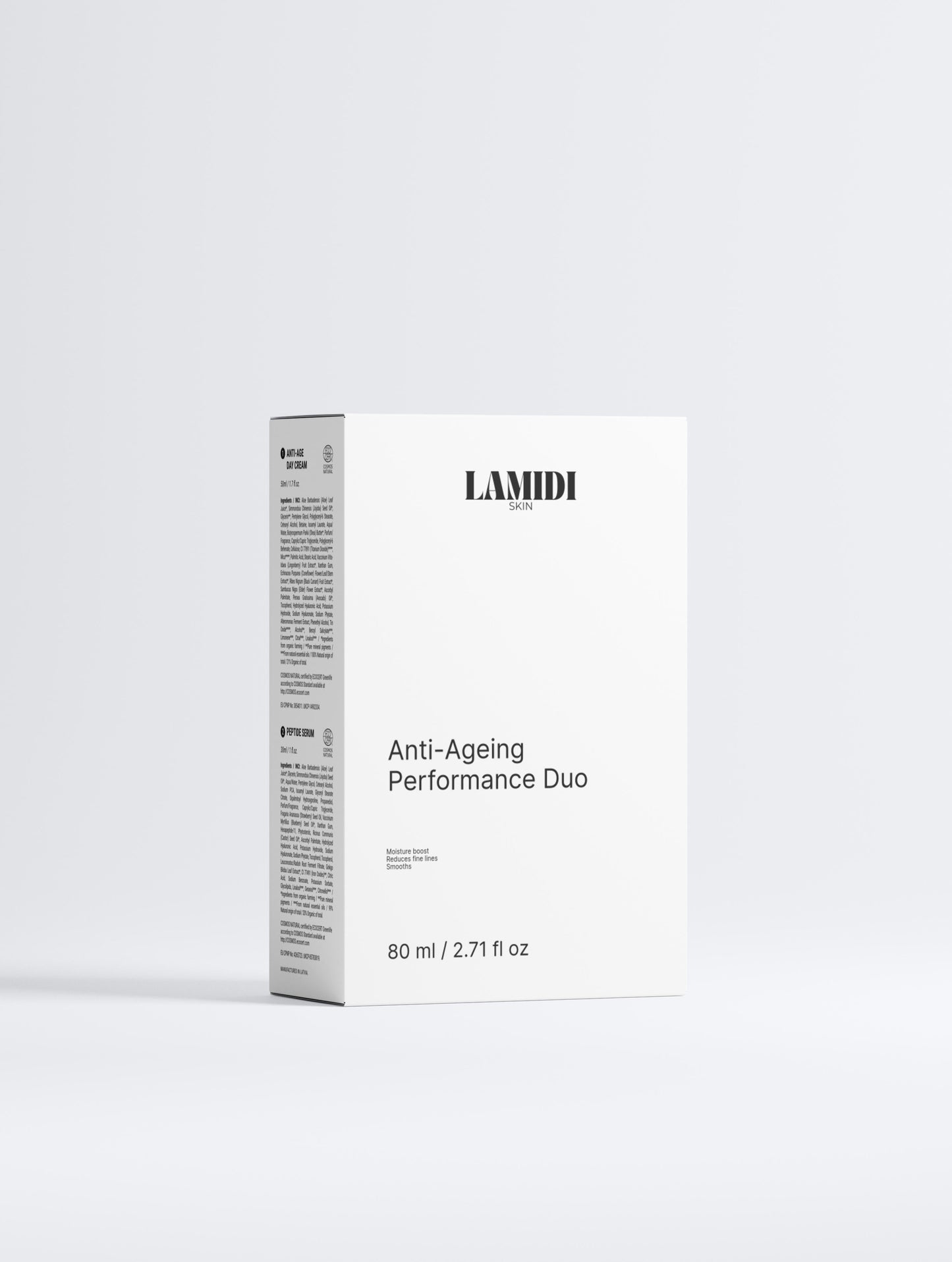 Anti-Age Performance Bundle von Lamidibeauty zur Verbesserung der Hautelastizität und Faltenreduzierung.