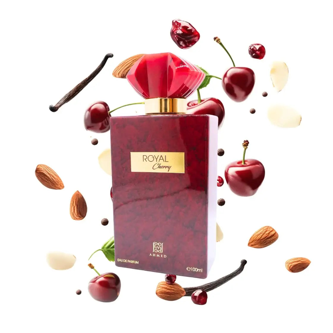 Luxus Aroma Royal Cherry Eau de Parfum in Nahaufnahme, betörende Kombination aus fruchtigen und holzigen Aromen