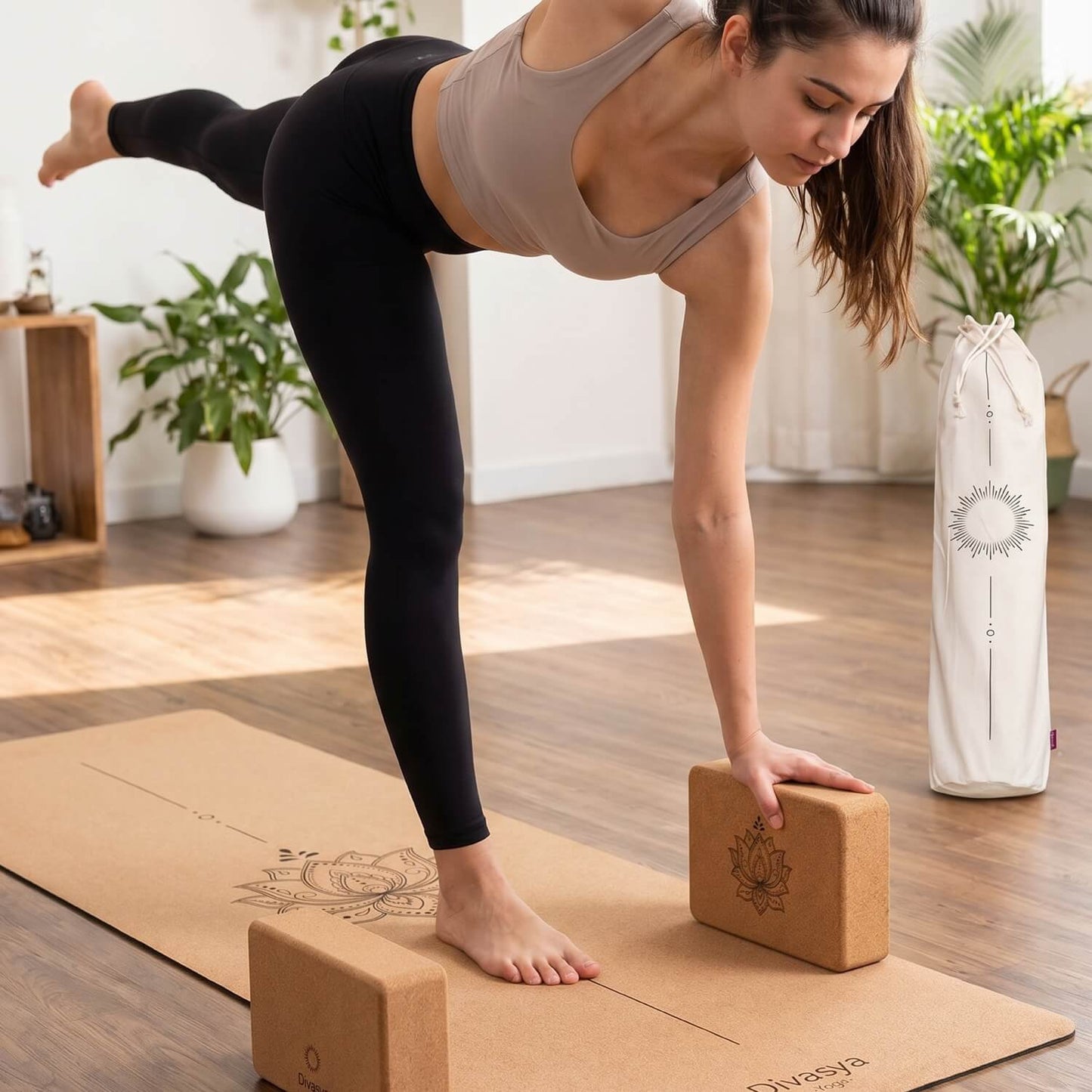 Yoga Block aus portugiesischem Kork in vielen Designs