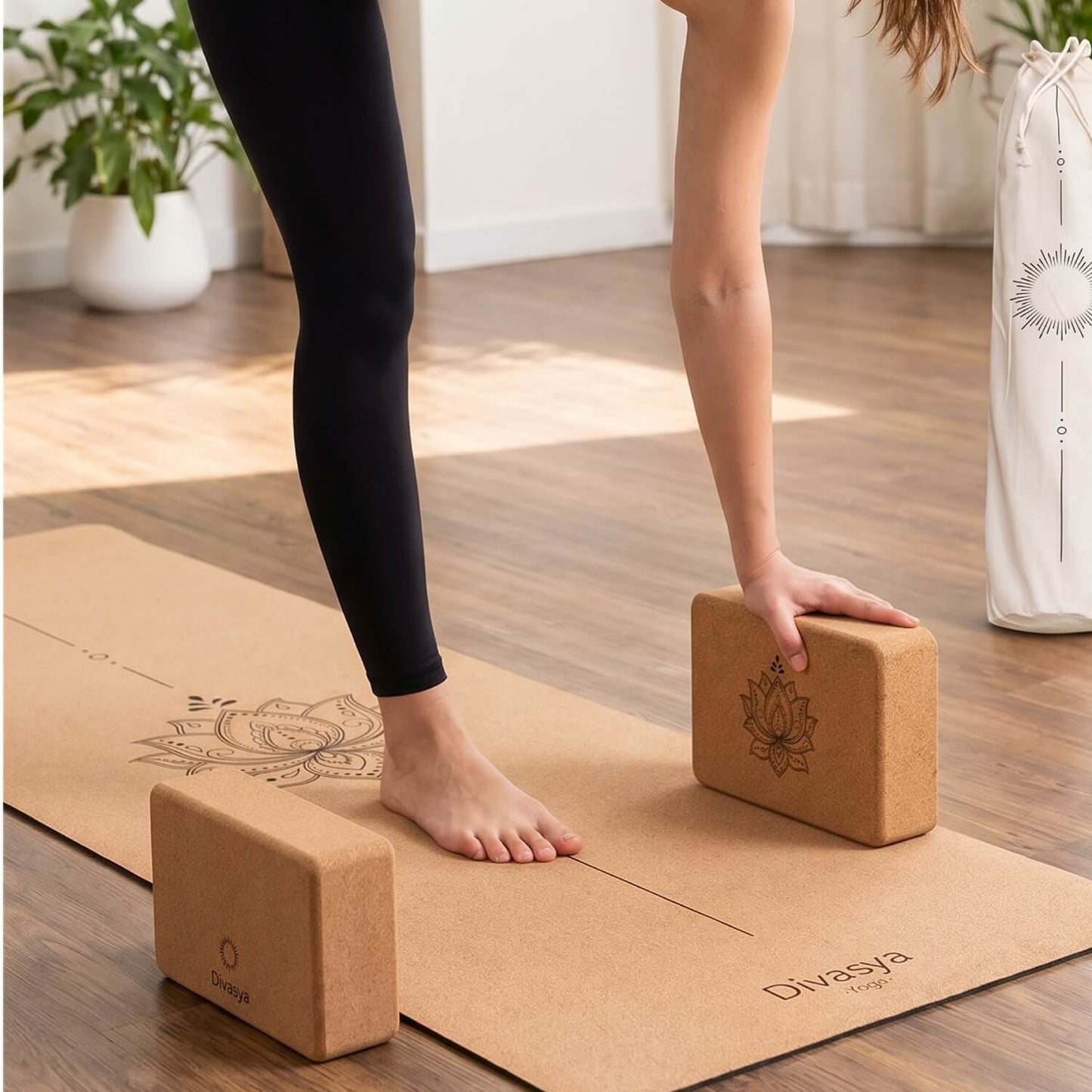 Yoga Block aus portugiesischem Kork in vielen Designs