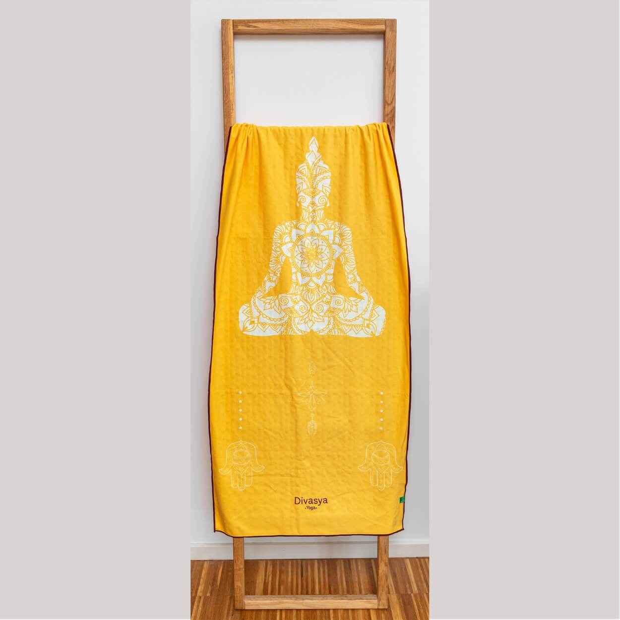 Yoga Handtuch rutschfest aus recycelter Mikrofaser & Silikon-Struktur auf der Unterseite