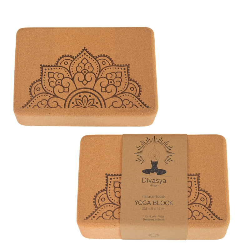 Yoga Block aus portugiesischem Kork in vielen Designs