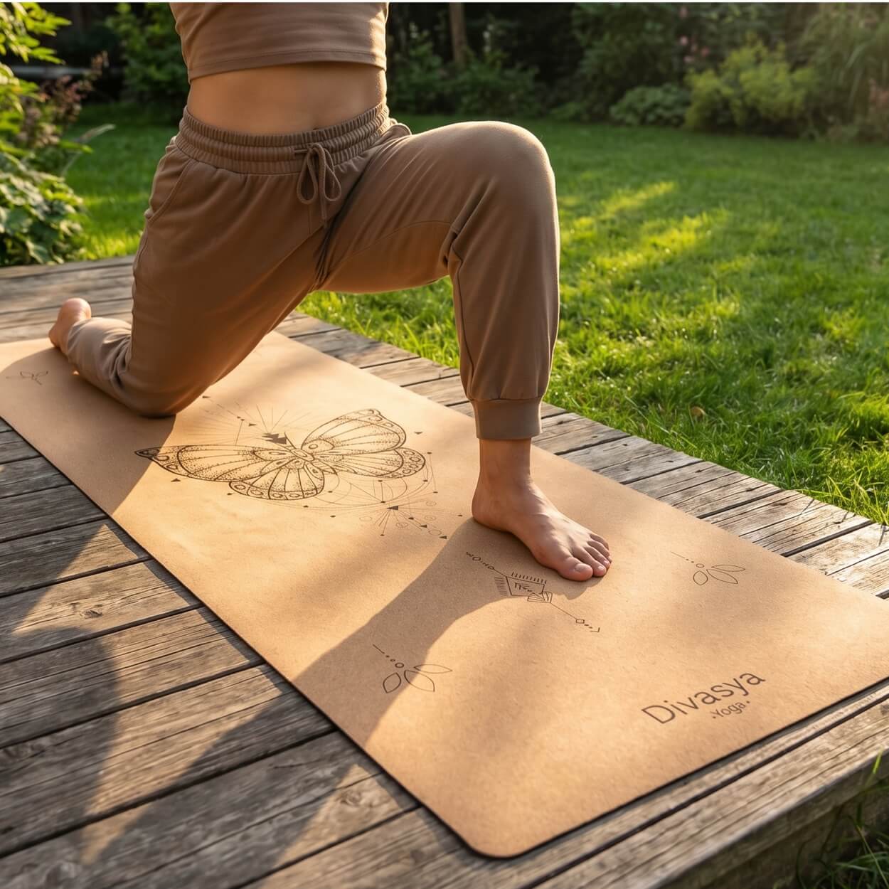 Yogamatte Kork: 100% natürlich | Portugal-Kork & Kautschuk | mit Schutzhülle