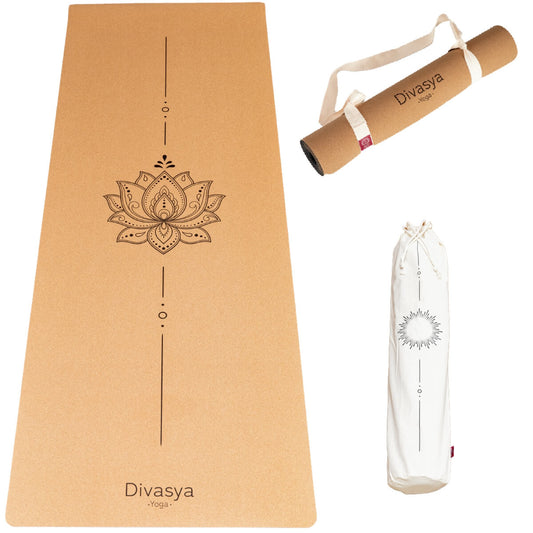 Yogamatte Kork: viele Yoga-Designs | inkl. Hülle & Tragegurt