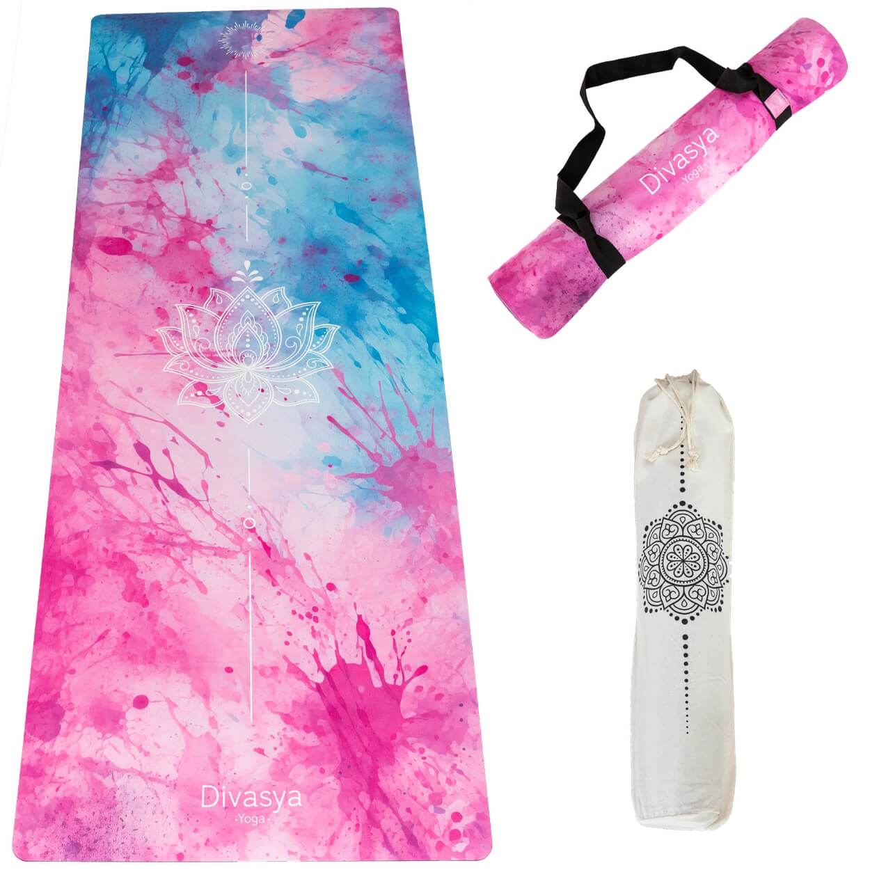Nachhaltige Yogamatte aus Naturkautschuk & recycelter Mikrofaser Chakra
