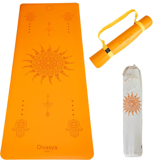 Yogamatte rutschfest | Kautschuk | 9 Yoga-Designs | DIVASYA®