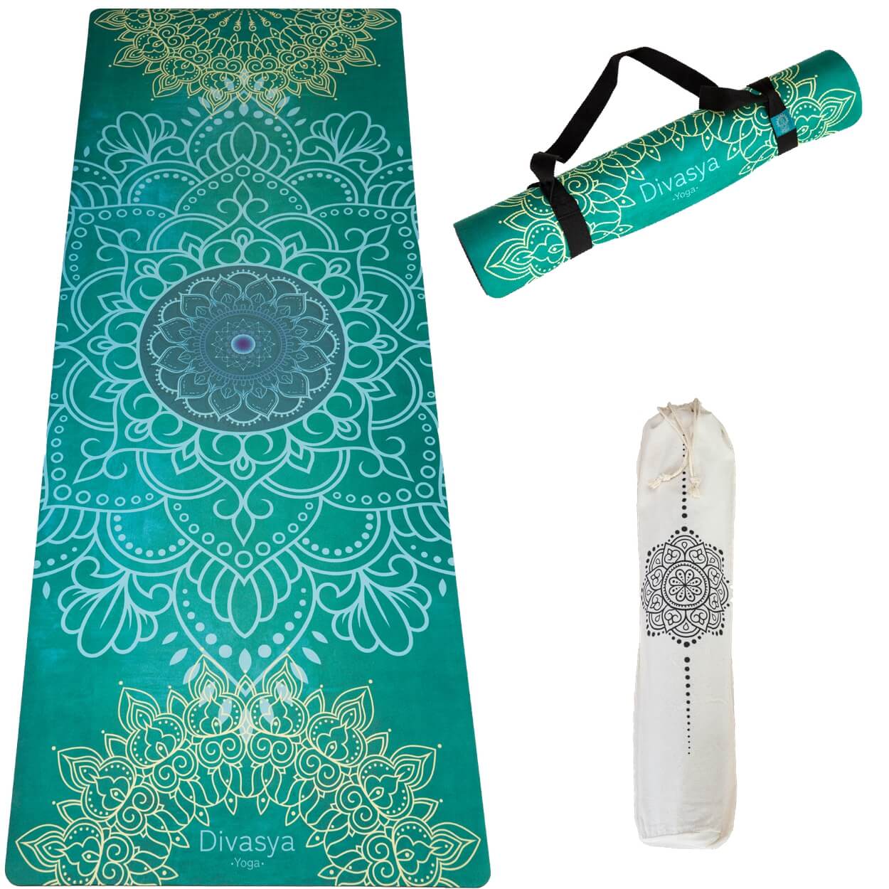 Nachhaltige Yogamatte aus Naturkautschuk & recycelter Mikrofaser Chakra