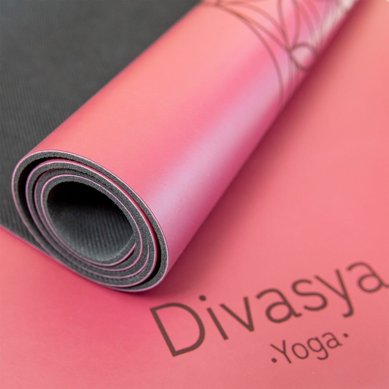 Yogamatte rutschfest | Kautschuk | 9 Yoga-Designs | DIVASYA®