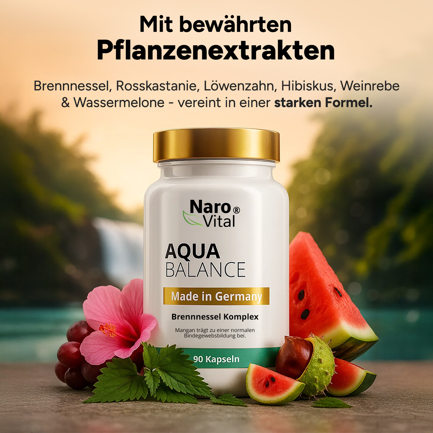 Verpackung des Brennnessel Komplexes mit Fokus auf die natürlichen Zutaten