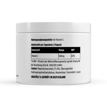 Verpackung des hochdosierten Vitamin C für gesunde Lebensweise und Wellness.