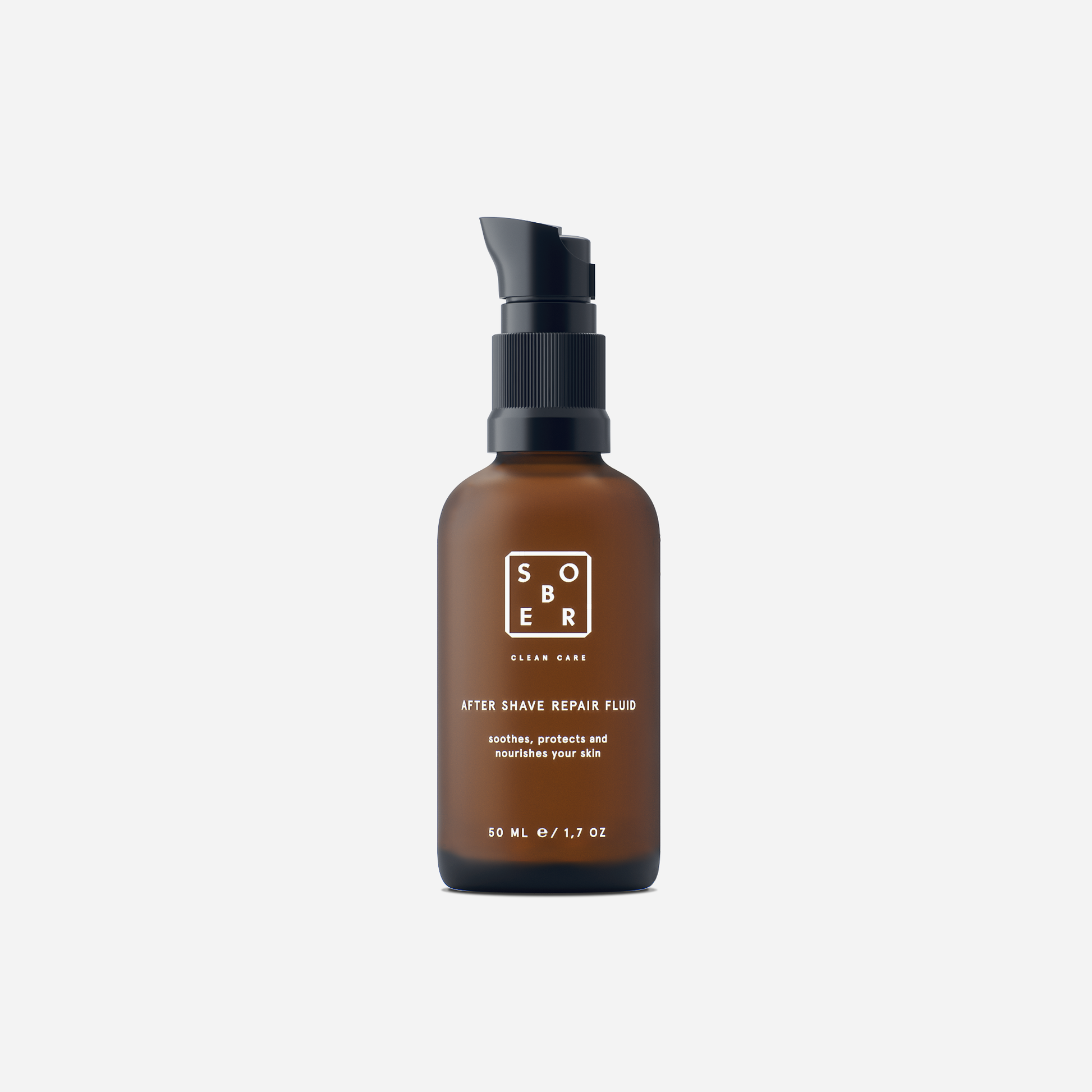 After Shave Repair Fluid von sober für empfindliche Haut – vegane Hautpflege gegen Rasurbrand.