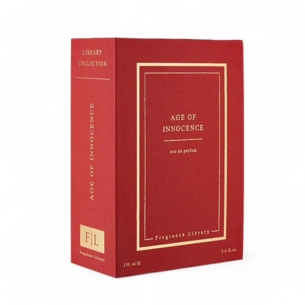 Detailansicht des veganen Parfums Age Of Innocence in stilvoller Verpackung von BLACK ELIXIR.