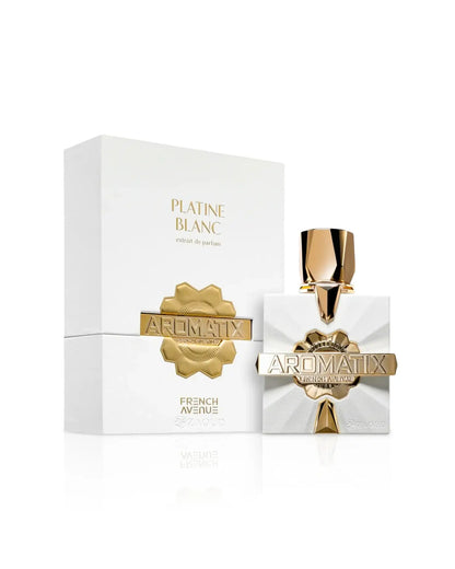 Elegante Flasche des Platine Blanc Eau de Parfum, 100ml, für Herren und Damen mit frischem Duft.