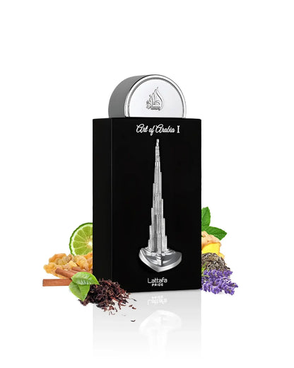 Nahaufnahme der stilvollen Verpackung von Lattafa Pride, die die luxuriöse Qualität des Parfums unterstreicht.