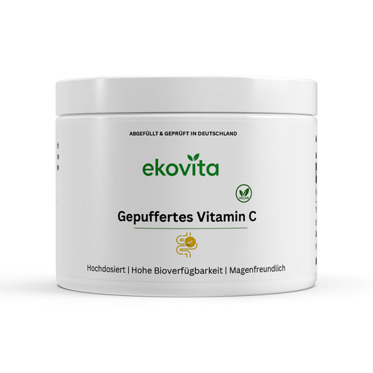 Gepuffertes Vitamin C 500 mg hochdosiert in der praktischen Verpackung für eine starke Immunabwehr.