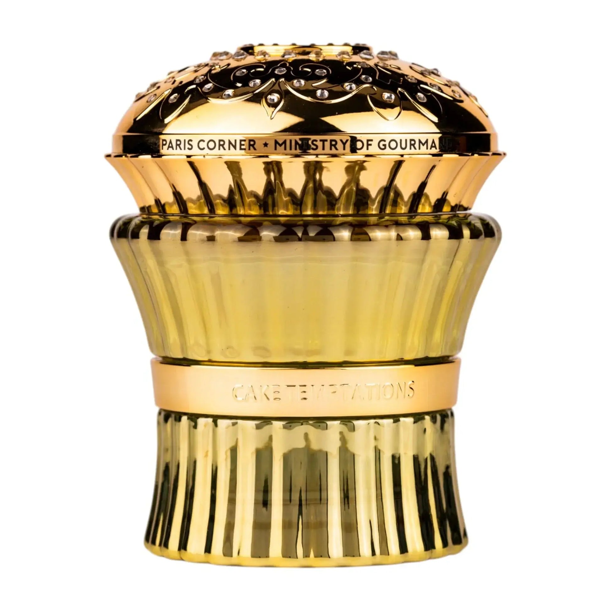 Paris Corner Cake Temptation Eau de Parfum 100ml, ein luxuriöser Duft in eleganter Flasche, die Gourmand Noten verspricht.