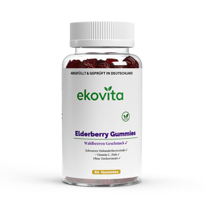 Holunderbeeren Gummies von ChanceToBrand, reich an Vitamin C und Zink zur Unterstützung des Immunsystems.