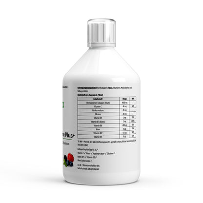 Details der ekovita Premium Verpackung mit Informationen zu Marine Kollagen und Gelenkgesundheit.