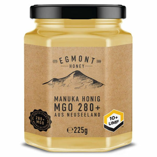 ManukaWelt Manuka Honig MGO 280+ in einem eleganten Glasbehälter, 225g, hochwertiger Premium Honig