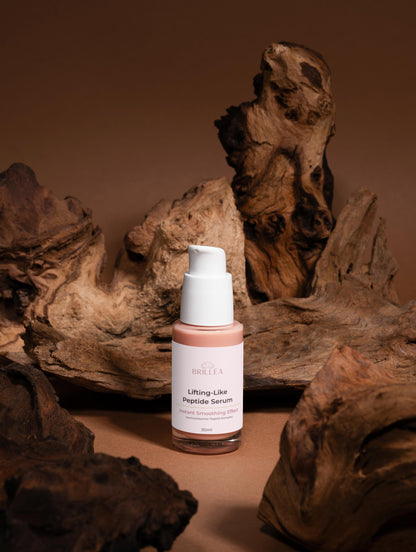 Brilléa Peptid-Serum auf einem Sauberen Tuch, ideal für tägliche anti-aging Anwendung.