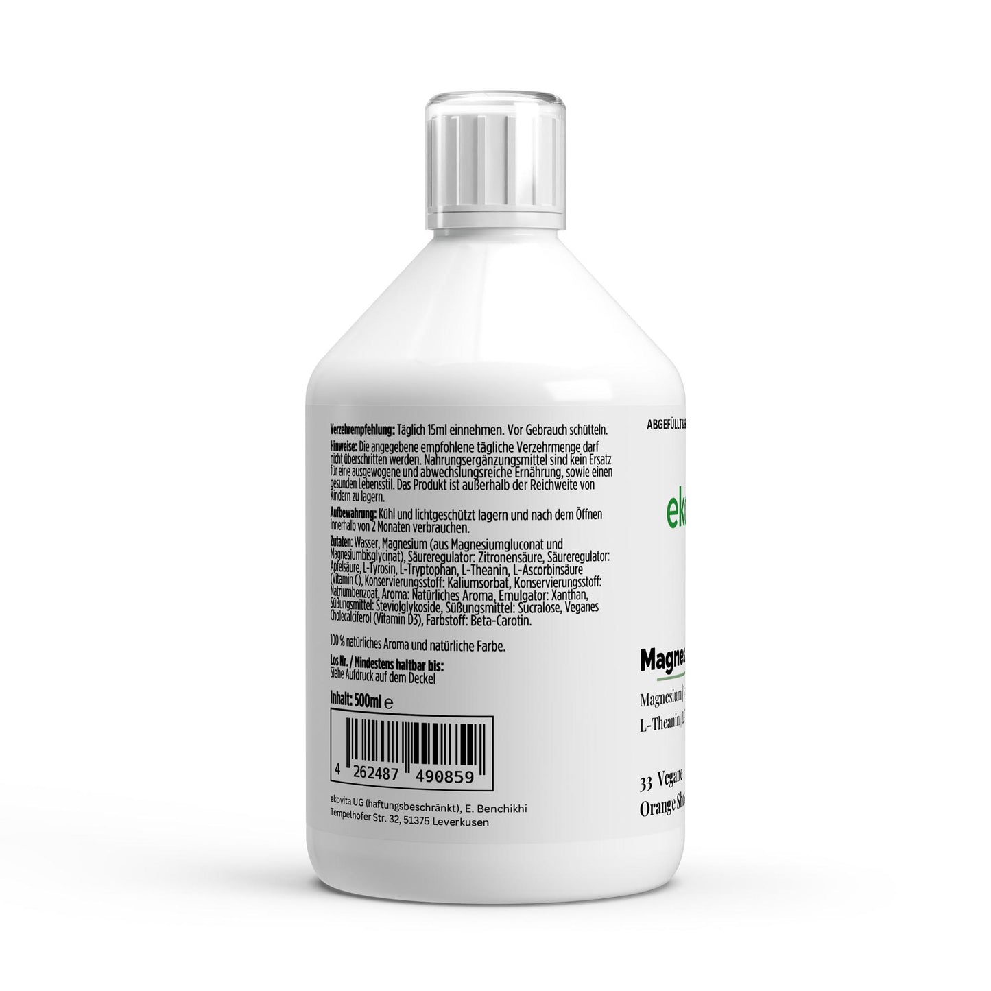 Verpackung von Magnesium Komplex Shots Plus+ von ChanceToBrand, eine praktische Lösung für Nahrungsergänzungsmittel und Wohlbefinden.