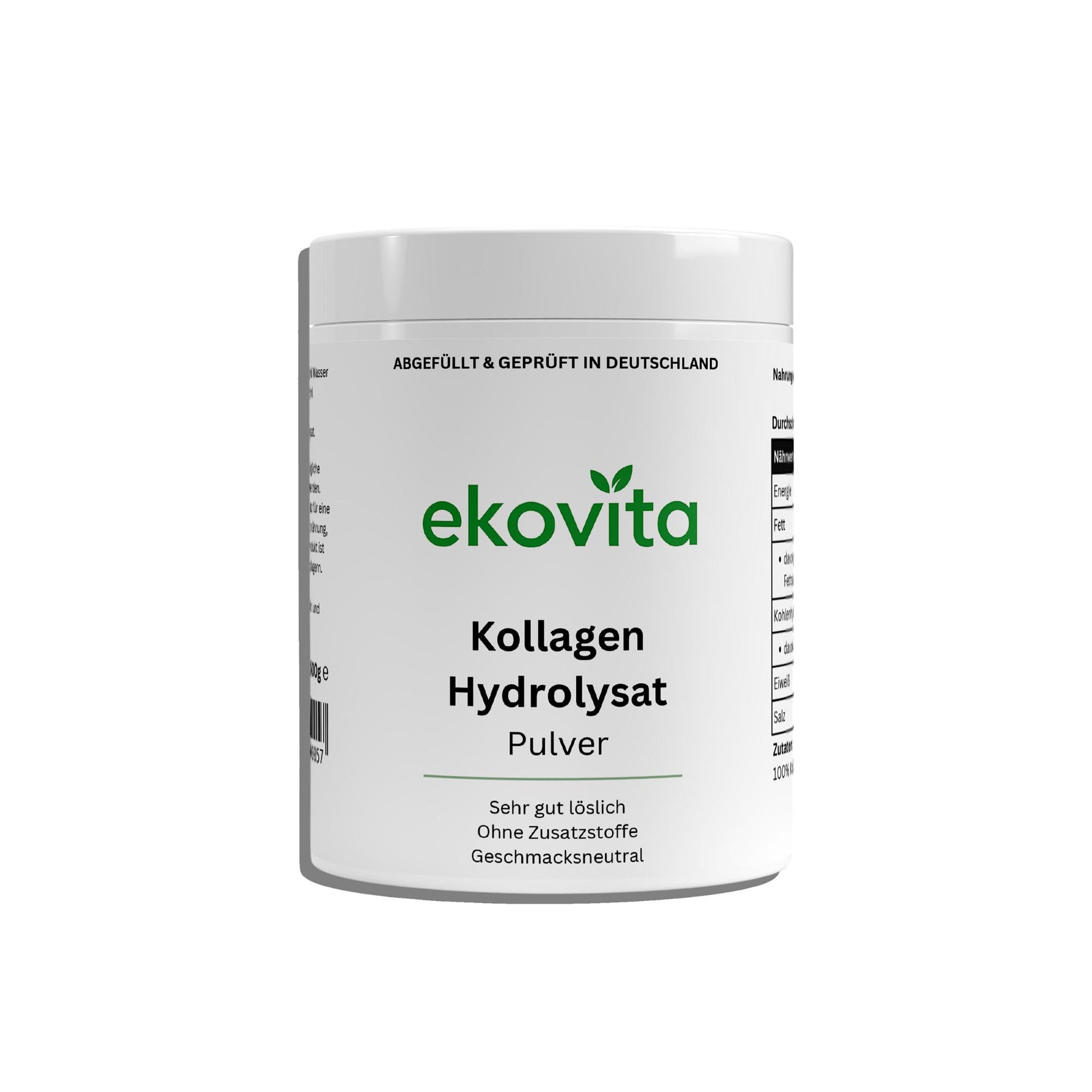 Detailansicht des Kollagen Pulvers, fein und weiß, ideal für Nahrungsergänzungskuren.